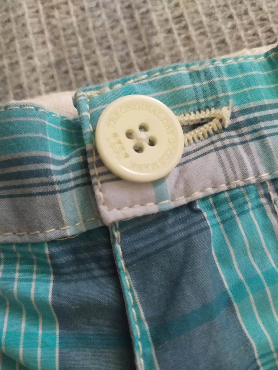 Superdry Short en Coton à Carreaux pour Femme M Turquoise Blue Y2K – photo 8